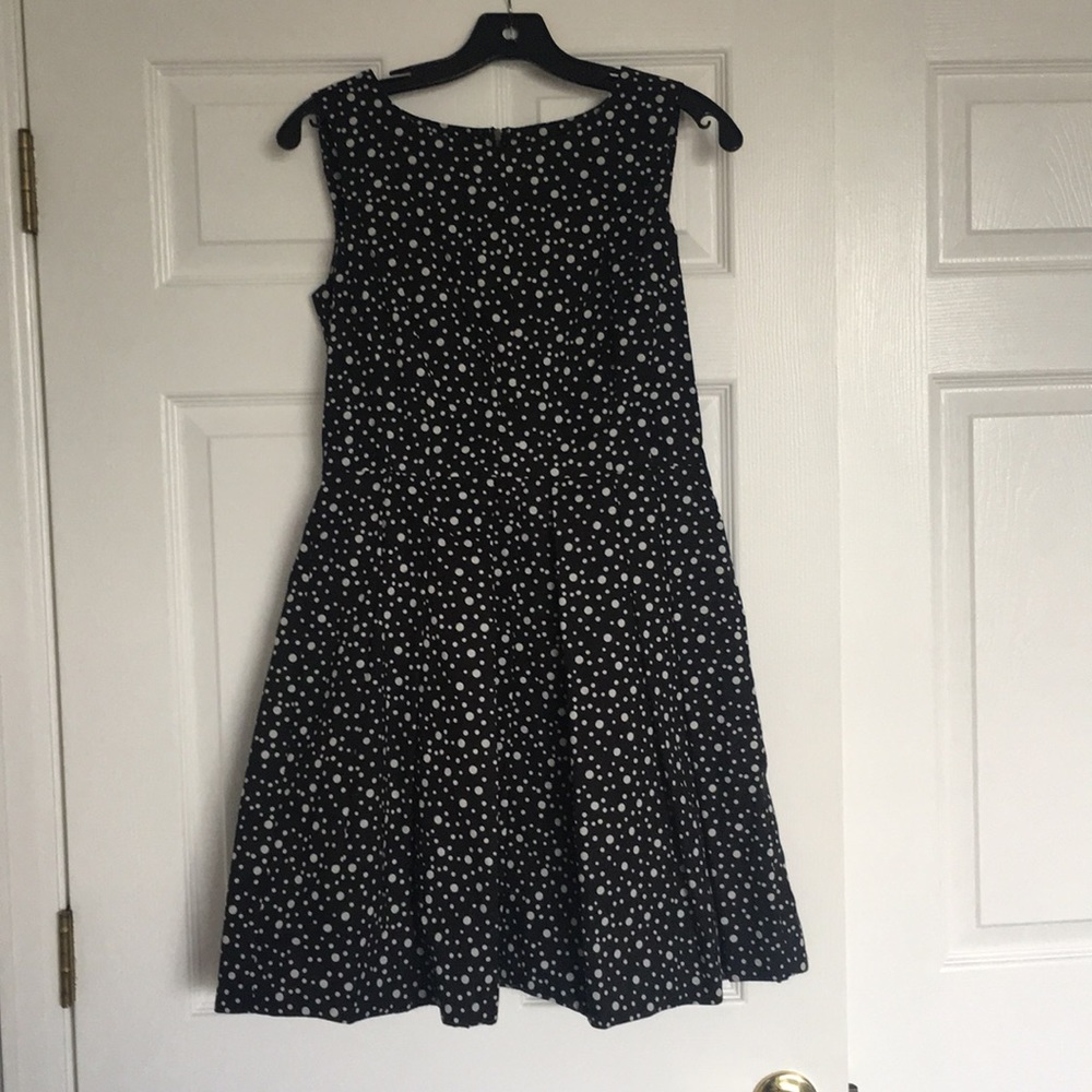Black and white polka dot dress
